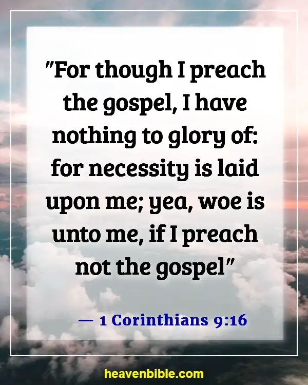 Bible Verses About Missions And Evangelism (1 Corinthians 9:16)