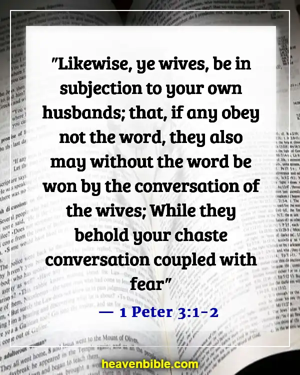 Bible Verse About Cheating Husband (1 Peter 3:1-2)