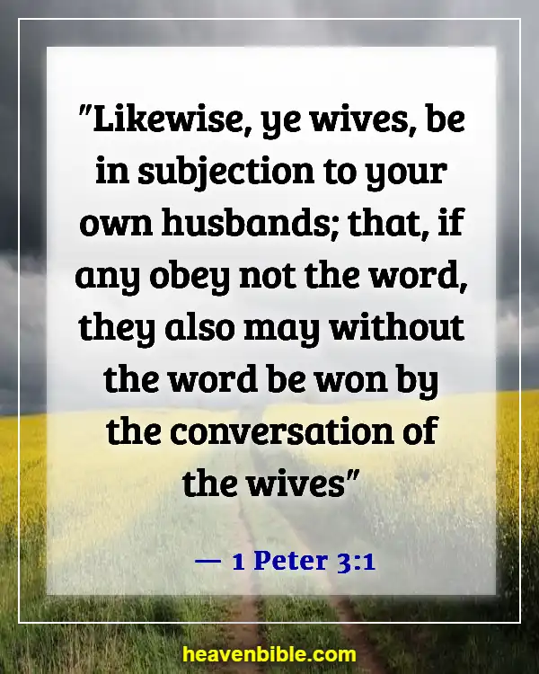 Bible Verses About Wife Submitting To Husband (1 Peter 3:1)