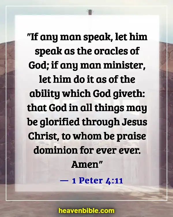 Bible Verses About Honoring God's Name (1 Peter 4:11)