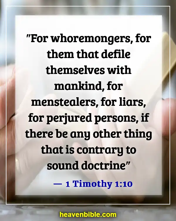 Bible Verses About Liars Going To Hell (1 Timothy 1:10)