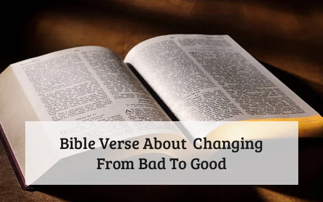 Bible Verse About  Changing From Bad To Good