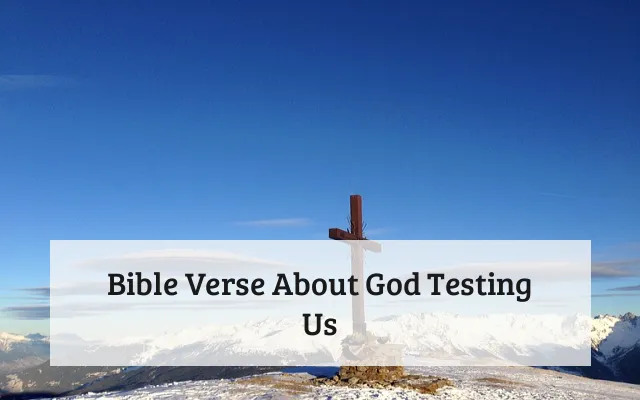 Bible Verse About God Testing Us