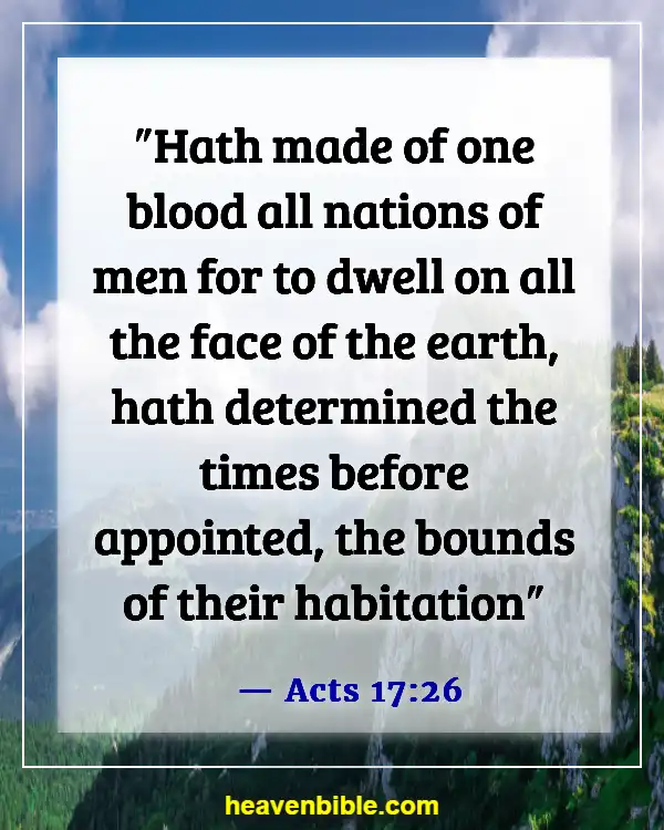 Bible Verse About Fairness And Equality (Acts 17:26)