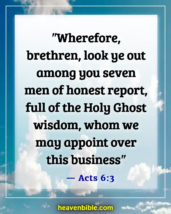 Bible Verses About Leadership In The Church (Acts 6:3)