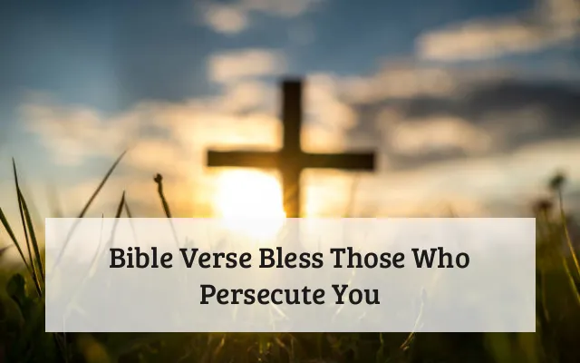 Bible Verse Bless Those Who Persecute You