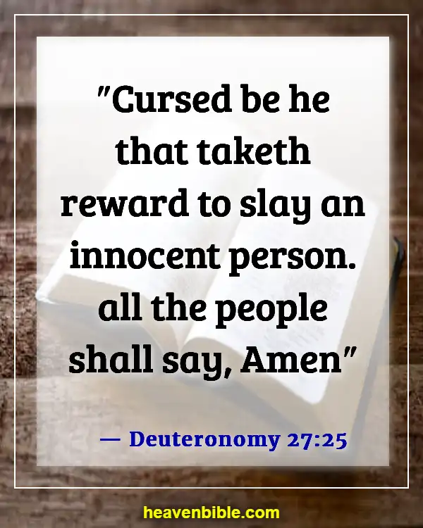 Bible Verses About Murdering The Innocent (Deuteronomy 27:25)