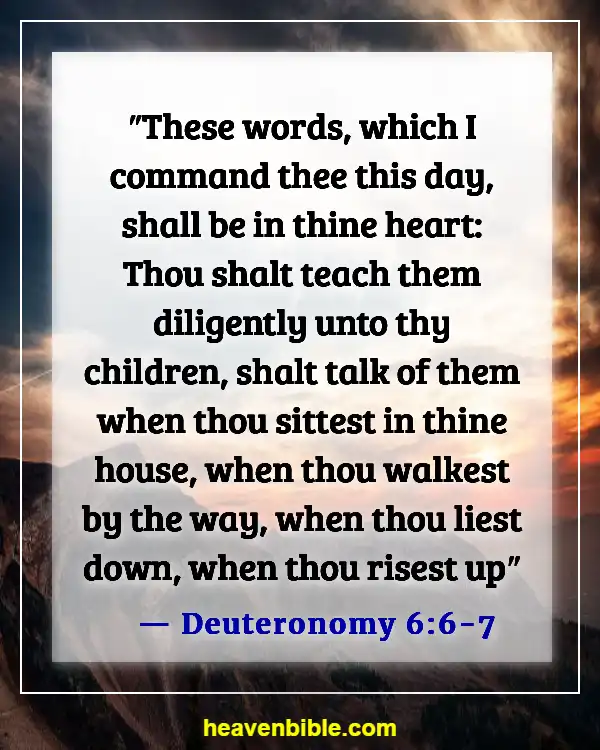 Bible Verses For New Parents (Deuteronomy 6:6-7)