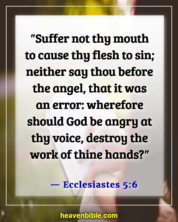 Bible Verses About Guarding Your Tongue (Ecclesiastes 5:6)