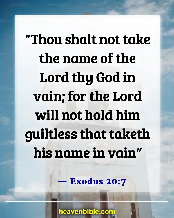 Bible Verses About Honoring God's Name (Exodus 20:7)