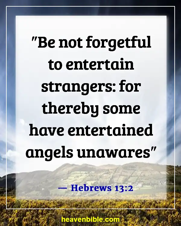 Bible Verses About Welcoming Visitors In Church (Hebrews 13:2)