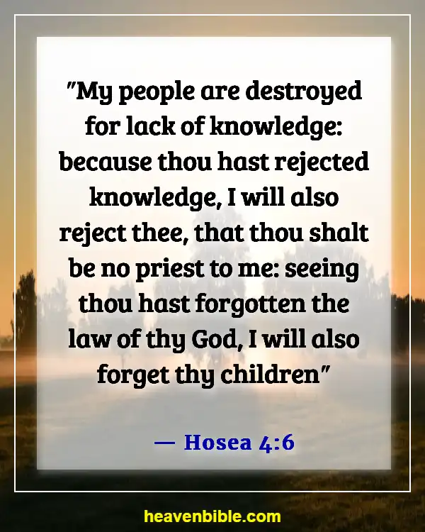 Bible Verses About Remembering What God Has Done (Hosea 4:6)