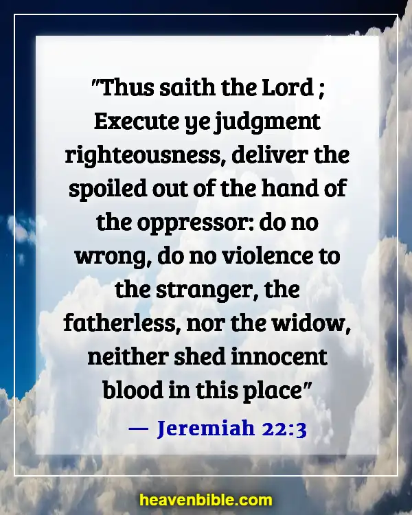 Bible Verses About Murdering The Innocent (Jeremiah 22:3)