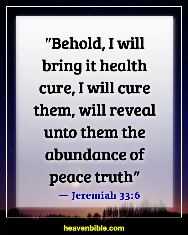 Bible Verses For Healing And Strength For A Friend (Jeremiah 33:6)