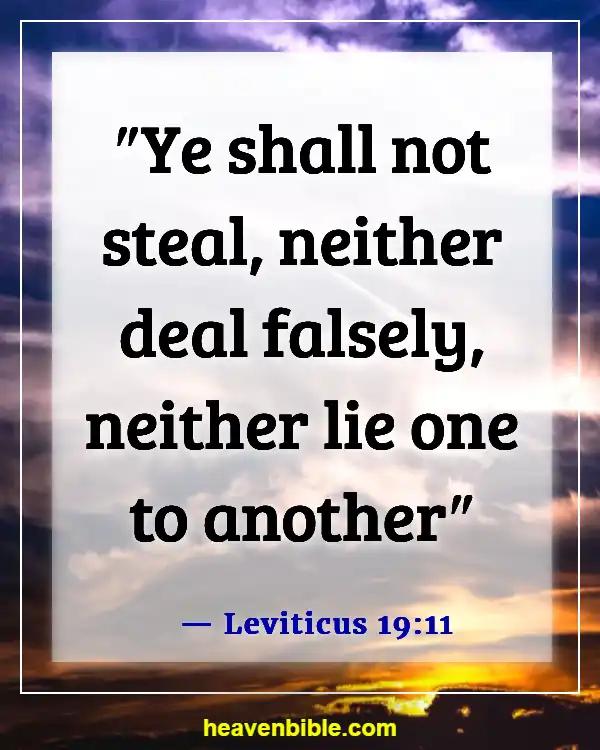 Bible Verses About Lying And Deceit (Leviticus 19:11)