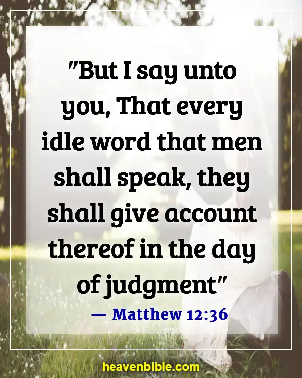 Bible Verses About Honoring God's Name (Matthew 12:36)