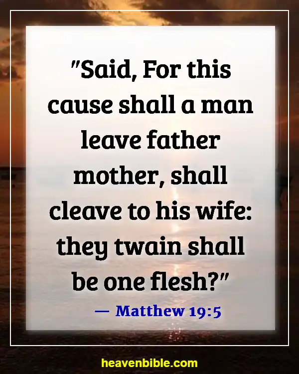 Bible Verses About True Love Between Man Woman (Matthew 19:5)