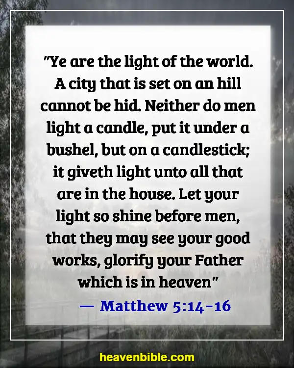 Bible Verses About Not Following The World (Matthew 5:14-16)