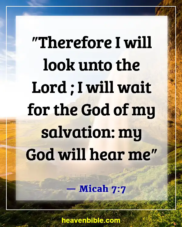 Bible Verses About Waiting Patiently (Micah 7:7)