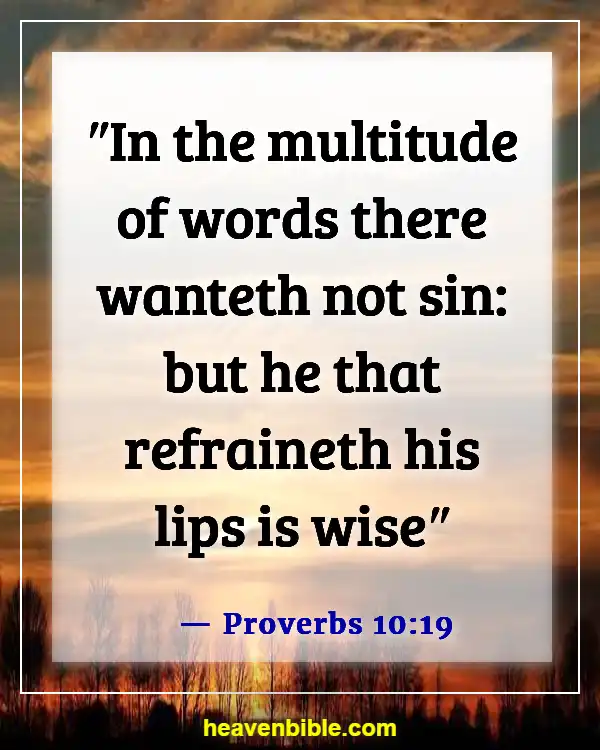 Bible Verses About Guarding Your Tongue (Proverbs 10:19)