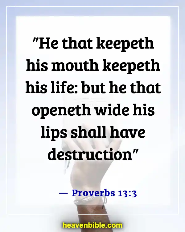 Bible Verses About Guarding Your Tongue (Proverbs 13:3)