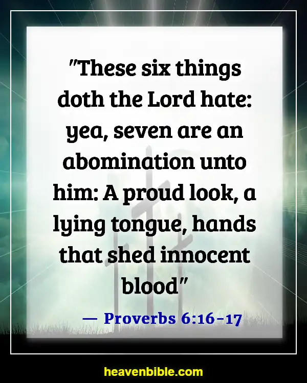 Bible Verses About Murdering The Innocent (Proverbs 6:16-17)