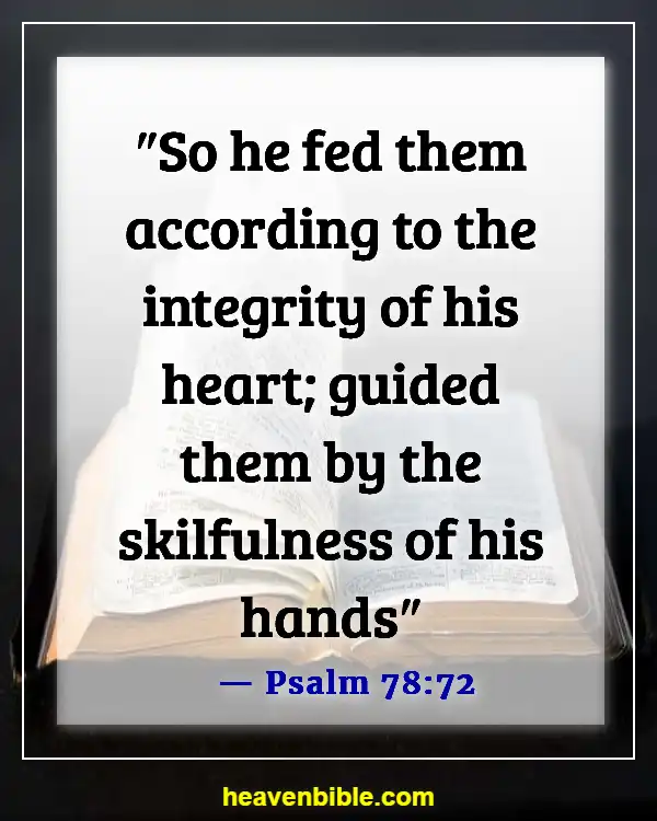 Pastor Appreciation Bible Verses To Honor Pastors (Psalm 78:72)