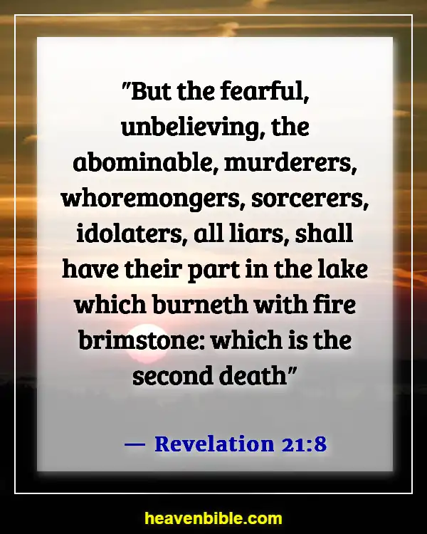 Bible Verses About Who Will Go To Hell (Revelation 21:8)