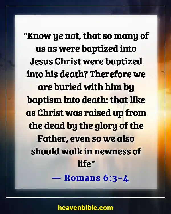 Bible Verses About The Sacrament Of Baptism (Romans 6:3-4)