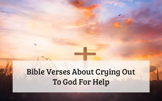 Bible Verses About Crying Out To God For Help