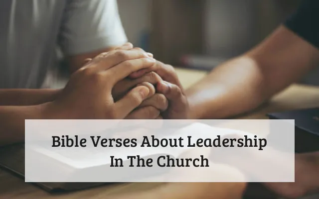 Bible Verses About Leadership In The Church