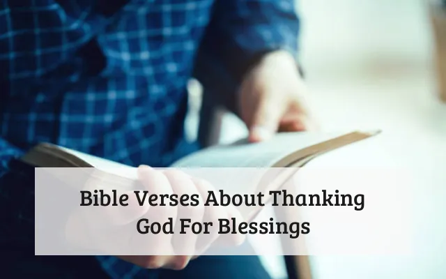 Bible Verses About Thanking God For Blessings