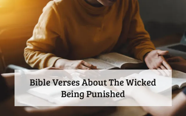 Bible Verses About The Wicked Being Punished